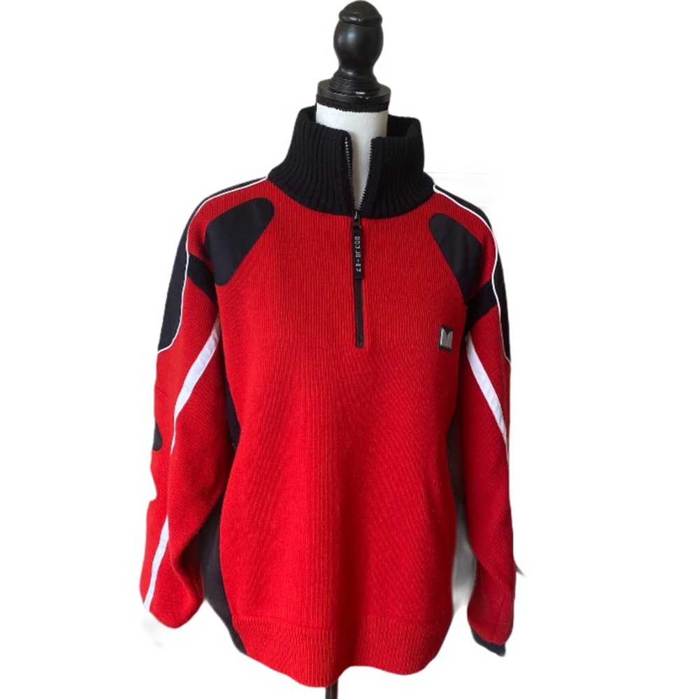 Couloir Vintage Fully Lined Red Wool Ski Sweater